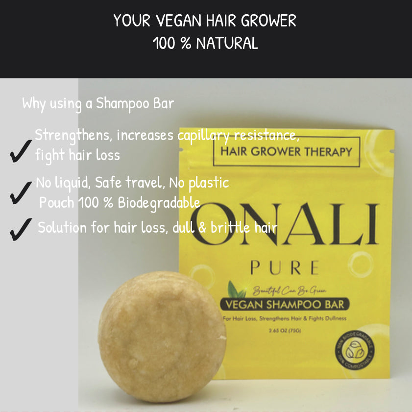 Hair Grower Therapy Shampoo Bar | Onali Pure